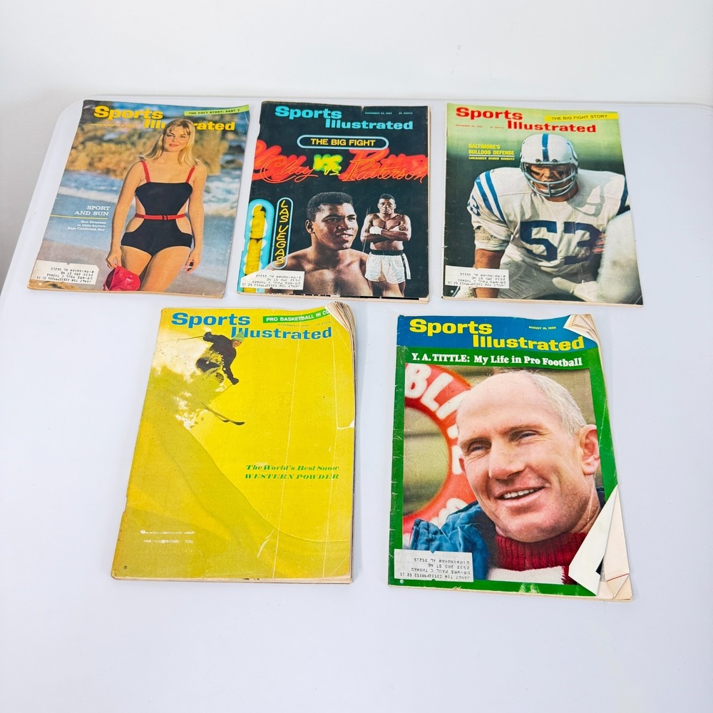 Vintage 1965 Sports Illustrated Magazine - Lot of 5!